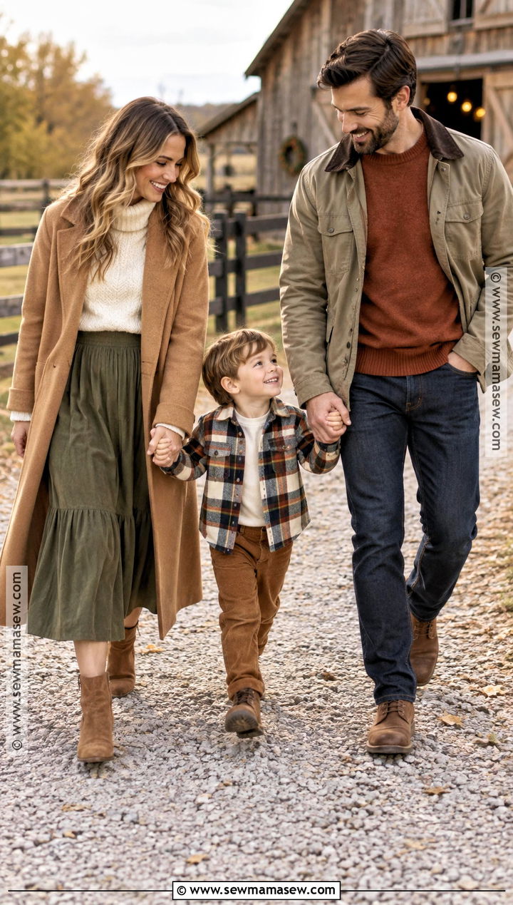 Plaid And Neutral Family Picture Outfit - 15 fall family of 3 pictures outfits