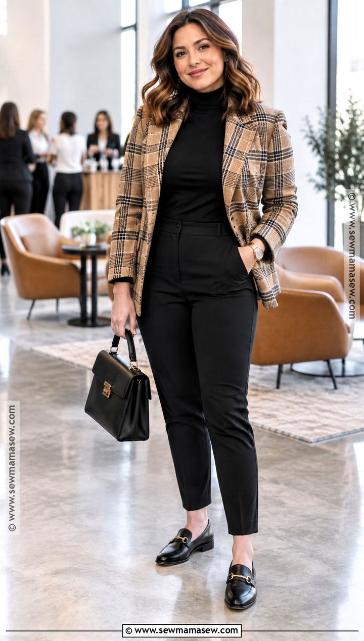 Plaid Blazer Fall Conference Outfit - 20 Fall Conference Outfits for Women