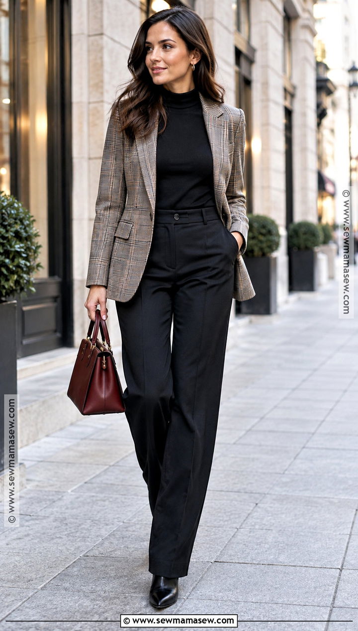 Plaid Blazer Luxury Fall Outfit - 15 Luxury Fall Outfit Ideas