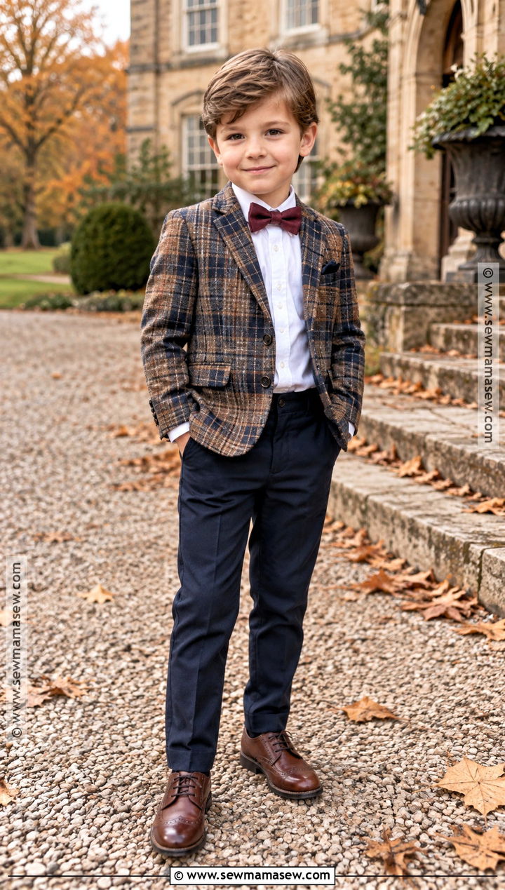 Plaid Blazer Ring Bearer Outfit - 20 fall ring bearer outfit ideas
