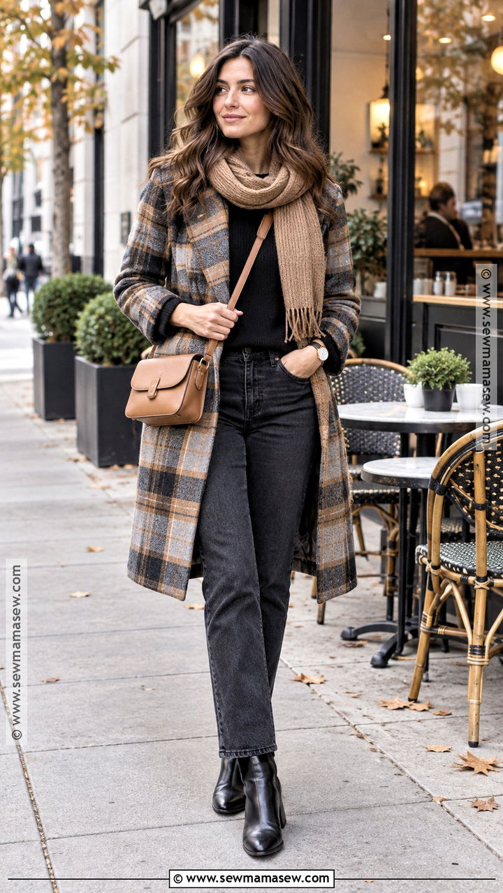 Plaid Coat Outfit - 20 coat for fall ideas
