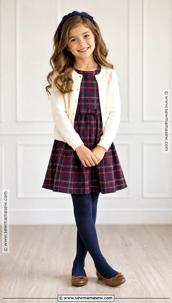 Plaid Dress Fall Picture Day Outfit - 20 fall picture day outfits