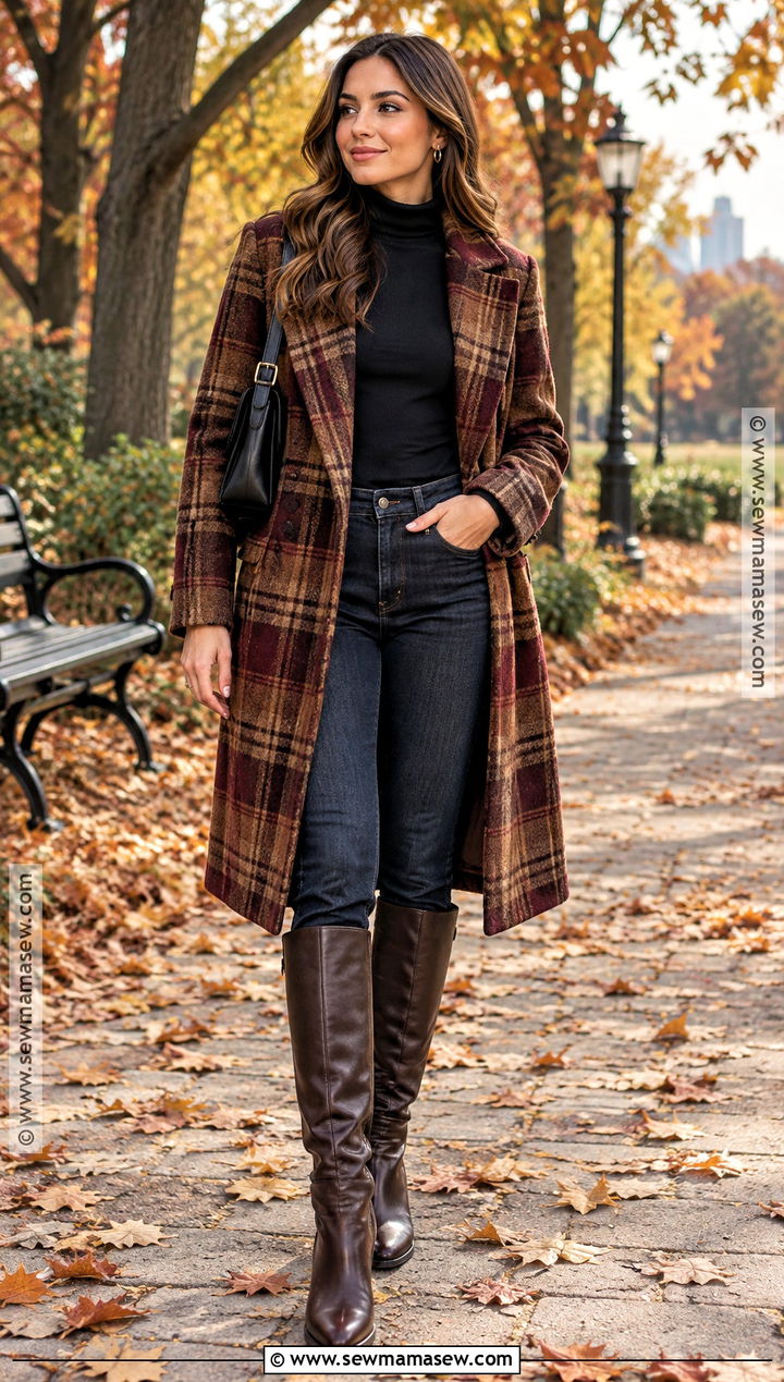 Plaid Fall Coat Outfit - 25 fall coats for women