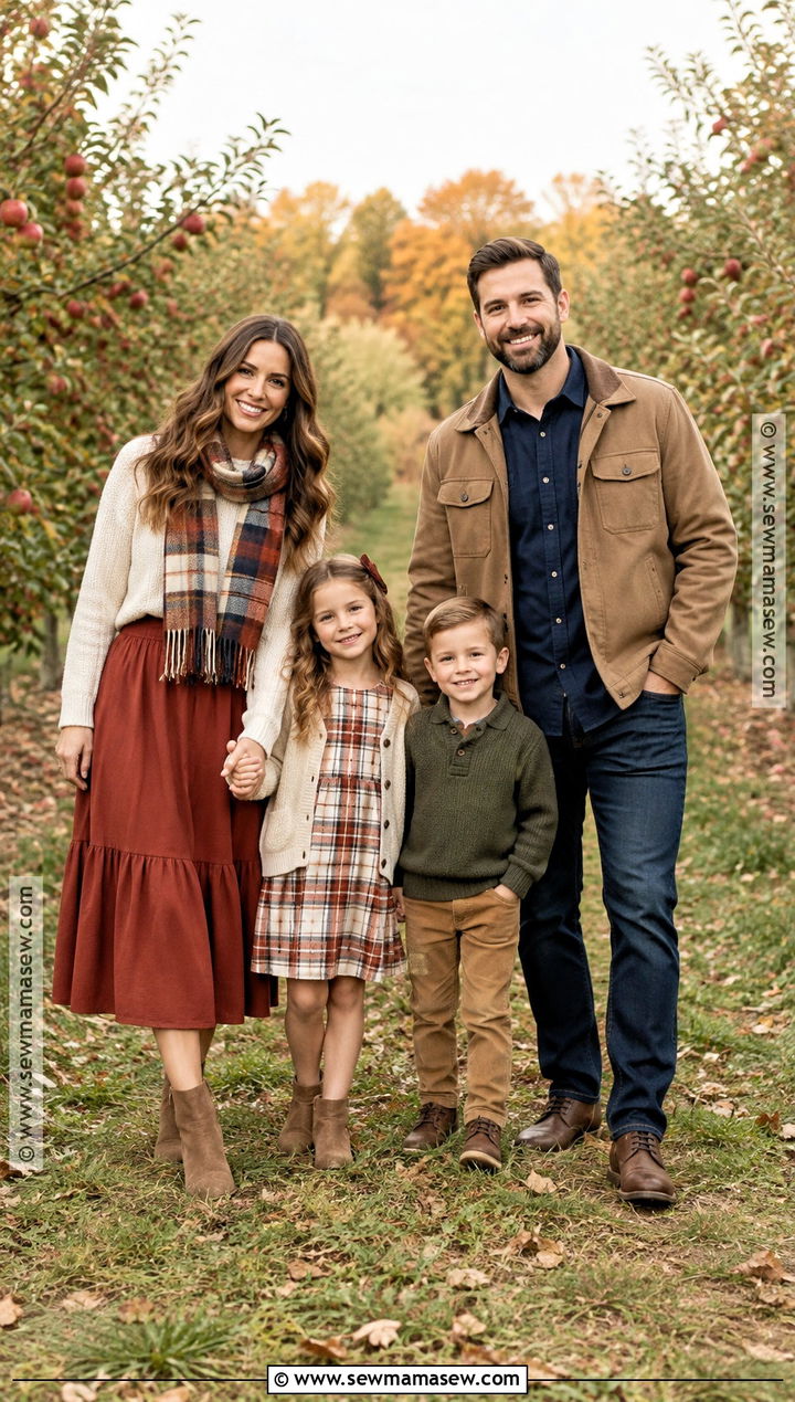 Plaid Fall Family Photo Outfits - 20 cute fall family photo outfits