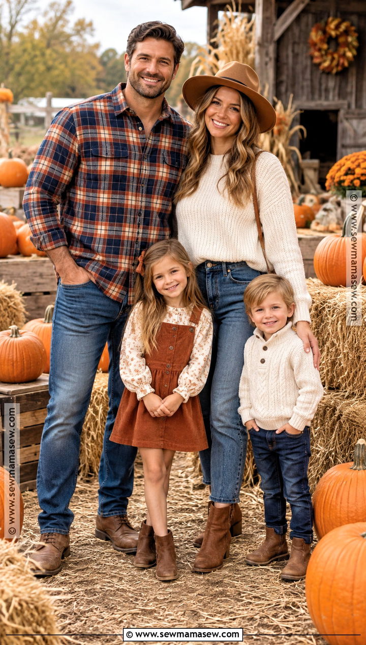 Plaid Family Pumpkin Patch Matching Outfits - 20 pumpkin patch matching outfits