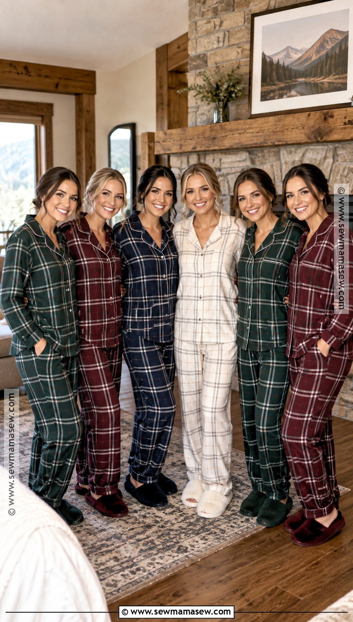 Plaid Flannel Bridesmaid Pajamas - 15 Bridesmaid Pajamas Wedding Day Fall