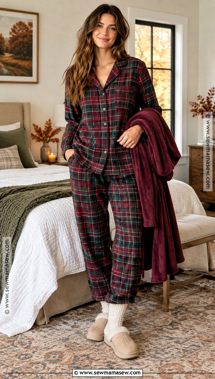 Plaid Flannel Fall Pyjamas - 20 fall pyjamas ideas
