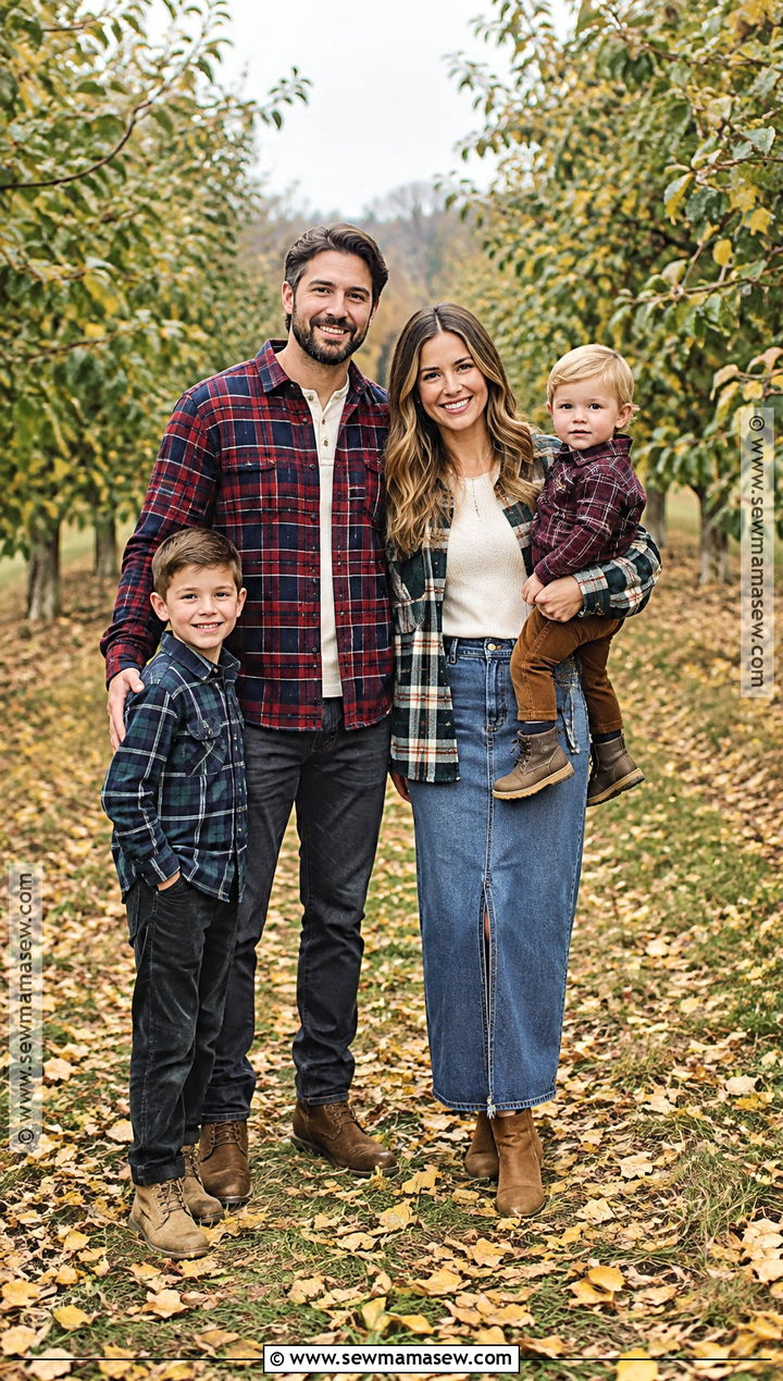 Plaid Flannel Family Shirt Outfit - 15 family fall shirts