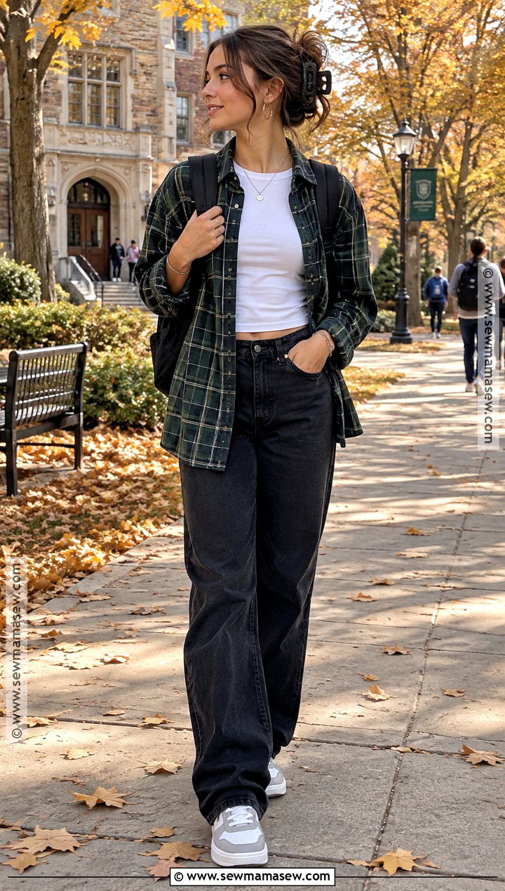 Plaid Flannel Shirt Back To School Outfit - 25 back to school shirts