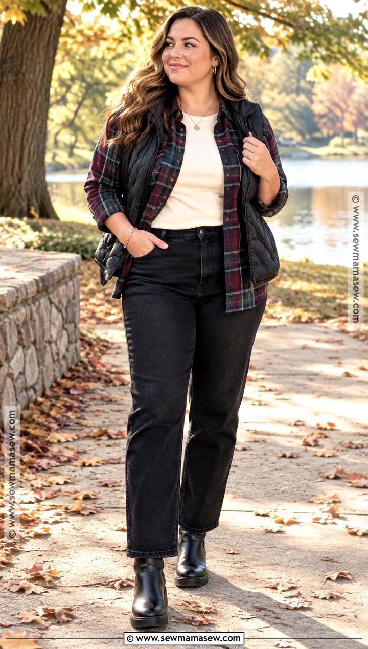 Plaid Flannel Shirt With Black Jeans - 15 shirts for fall