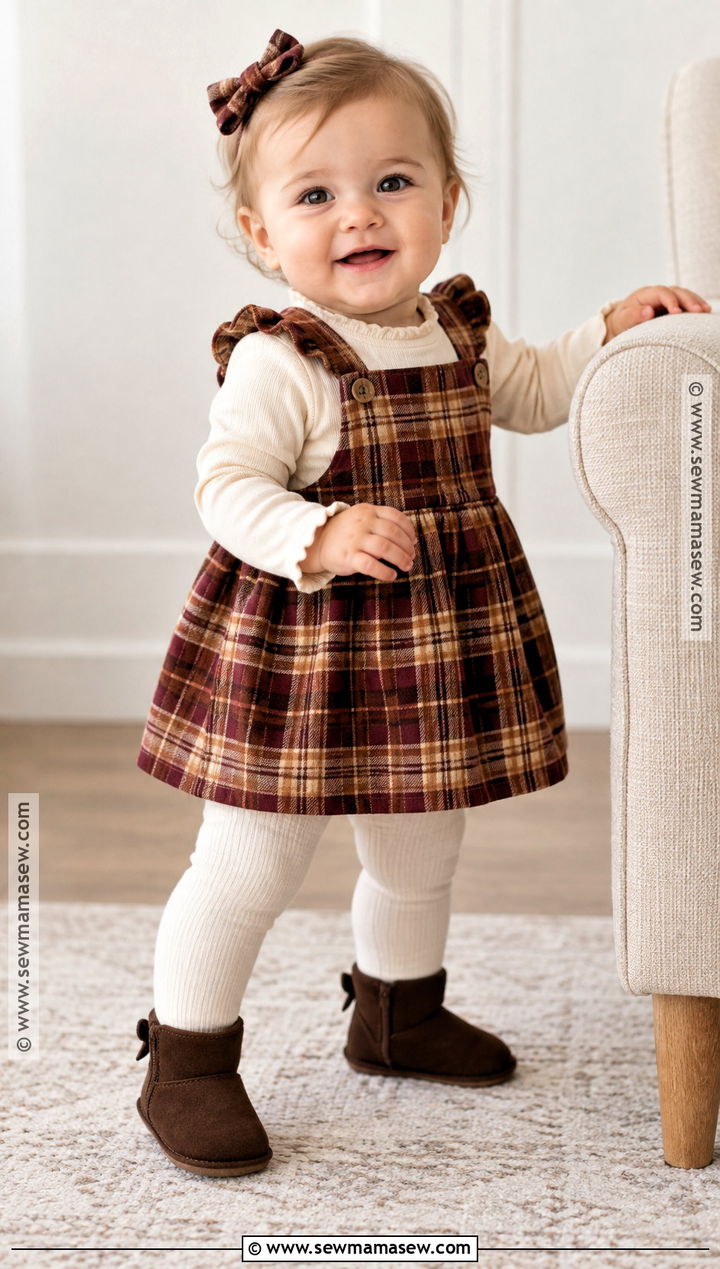 Plaid Jumper Thanksgiving Baby Outfit - 15 thanksgiving baby outfits