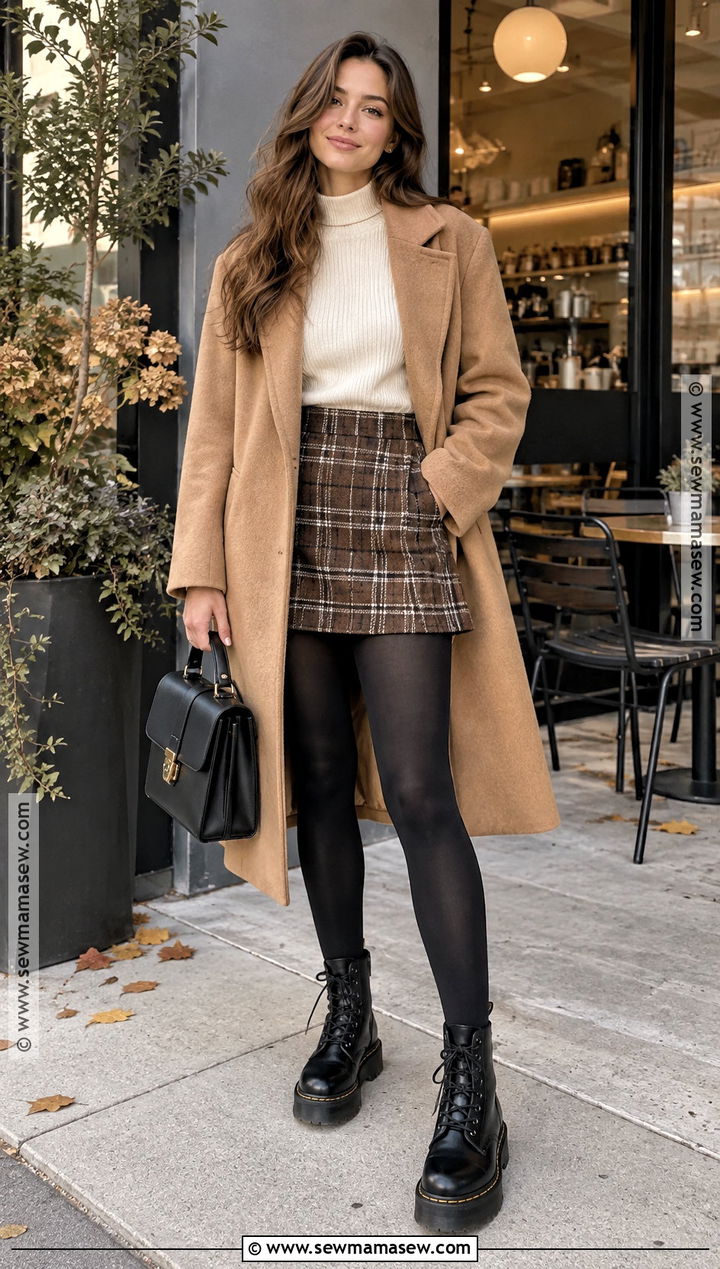 Plaid Mini Skirt With Doc Martens - 20 fall outfits with doc martens