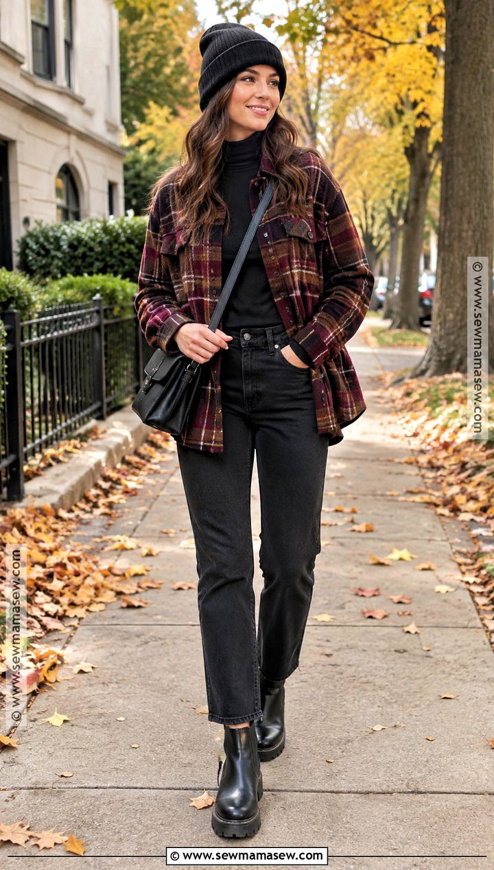 Plaid Overshirt Chicago Fall Outfit - 15 fall outfits in chicago