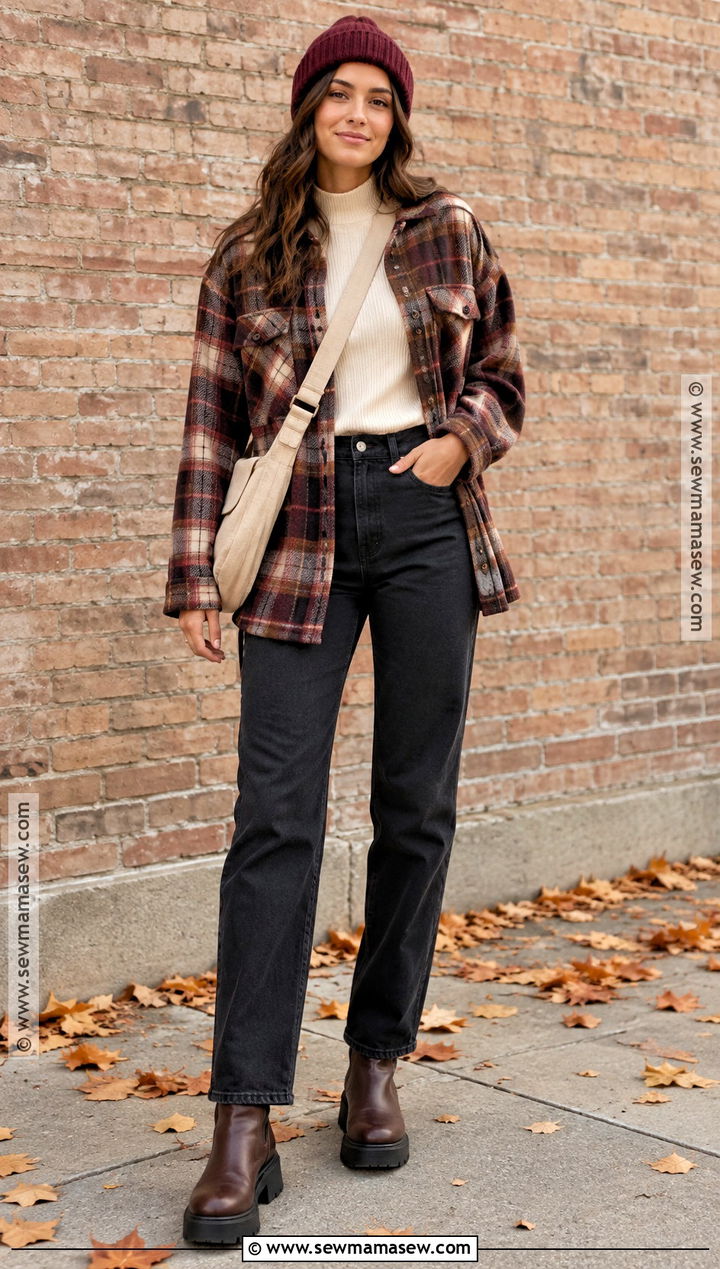 Plaid Overshirt Fall Streetwear Outfit - 15 Fall Streetwear Outfit Ideas