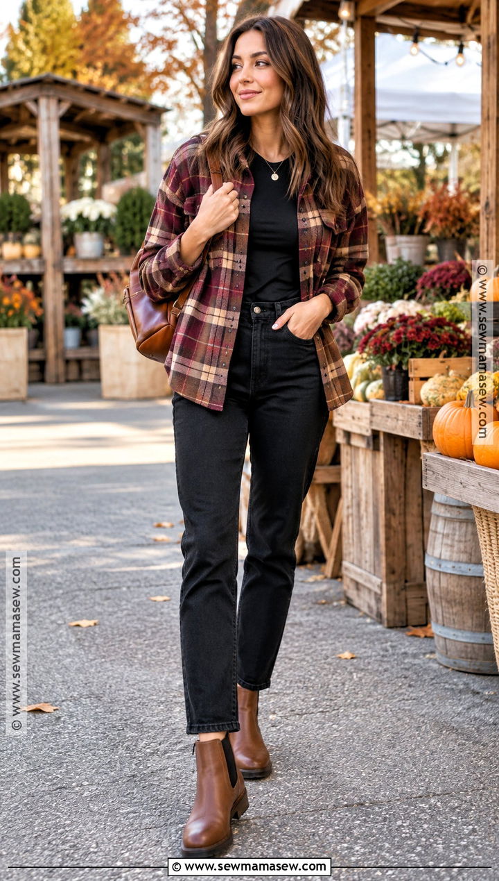 Plaid Overshirt With Black Jeans - 20 Fall Clothing Essentials