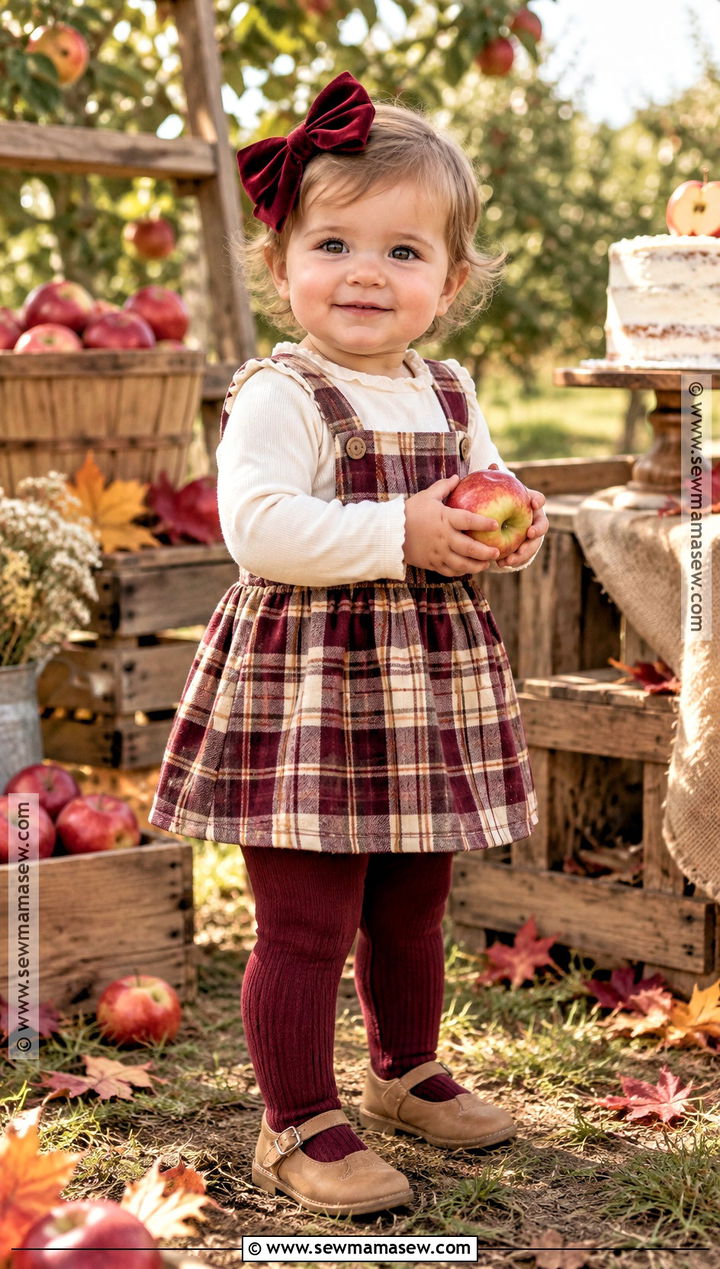 Plaid Pinafore First Birthday Outfit - 15 first birthday outfit girl fall ideas