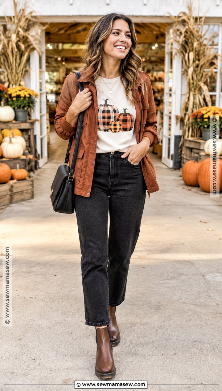 Plaid Pumpkin Fall Shirt - 20 fall shirt designs ideas