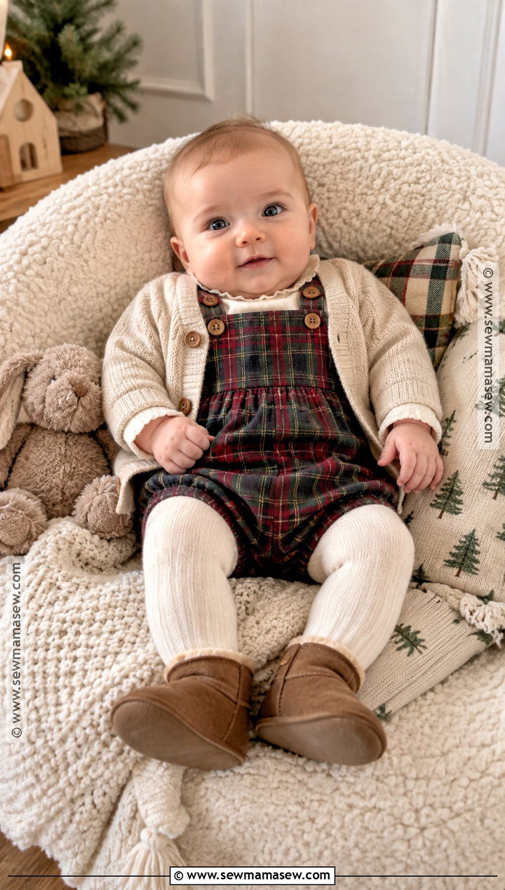 Plaid Romper And Tights Outfit - 15 november newborn outfits