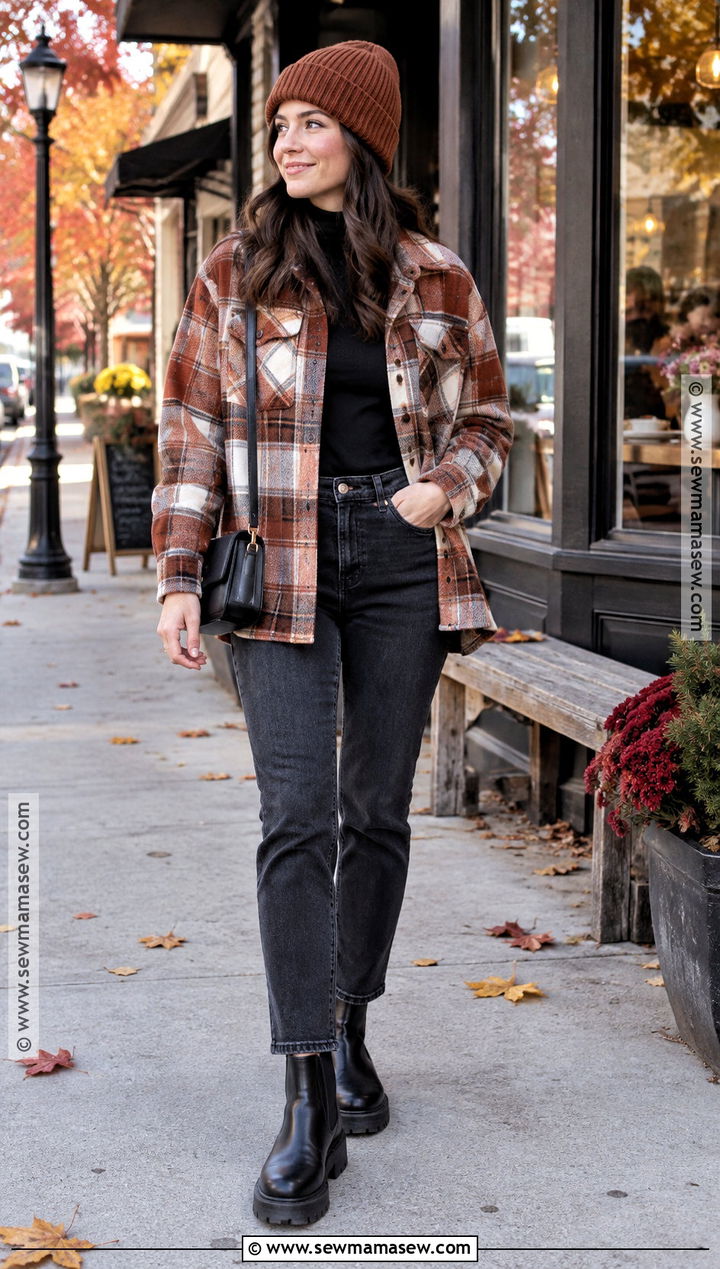 Plaid Shacket New England Fall Outfit - 25 new england fall outfits