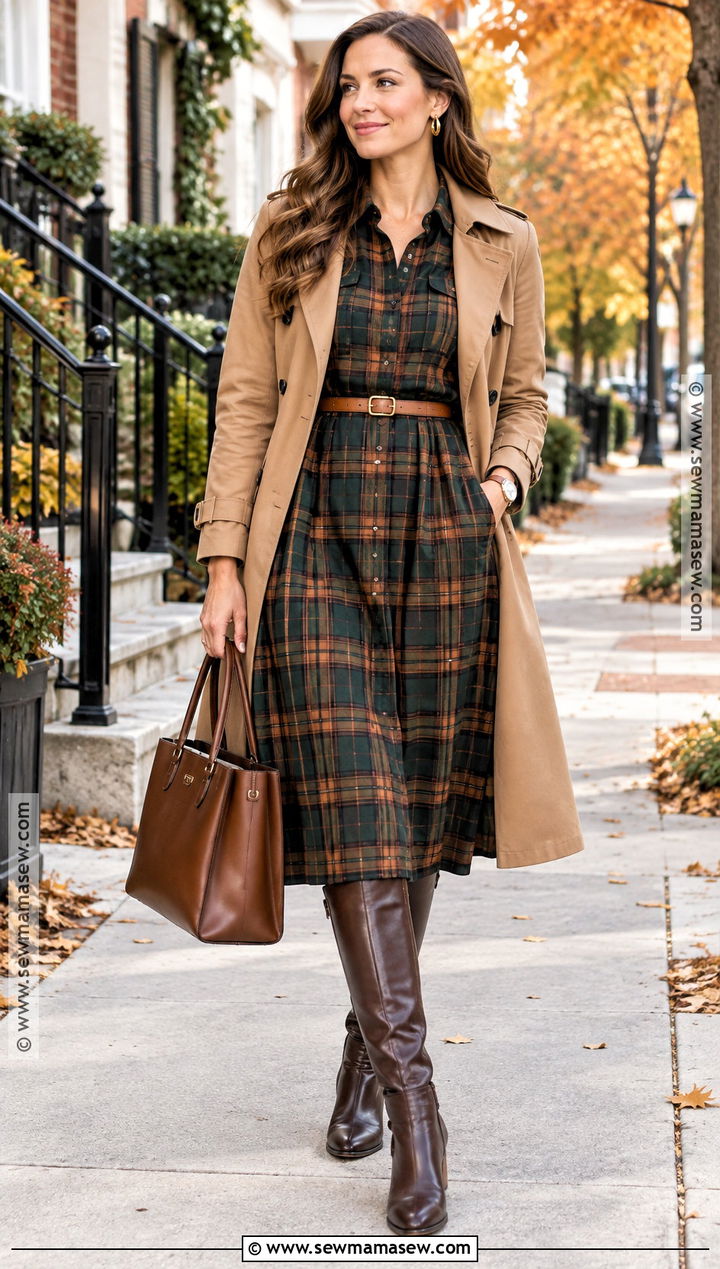 Plaid Shirt Dress - 15 fall 2026 dress trends