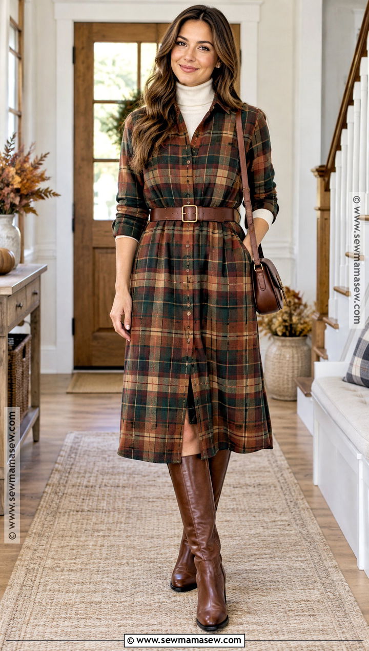 Plaid Shirt Thanksgiving Dress Outfit - 20 Thanksgiving Dress Outfit Ideas