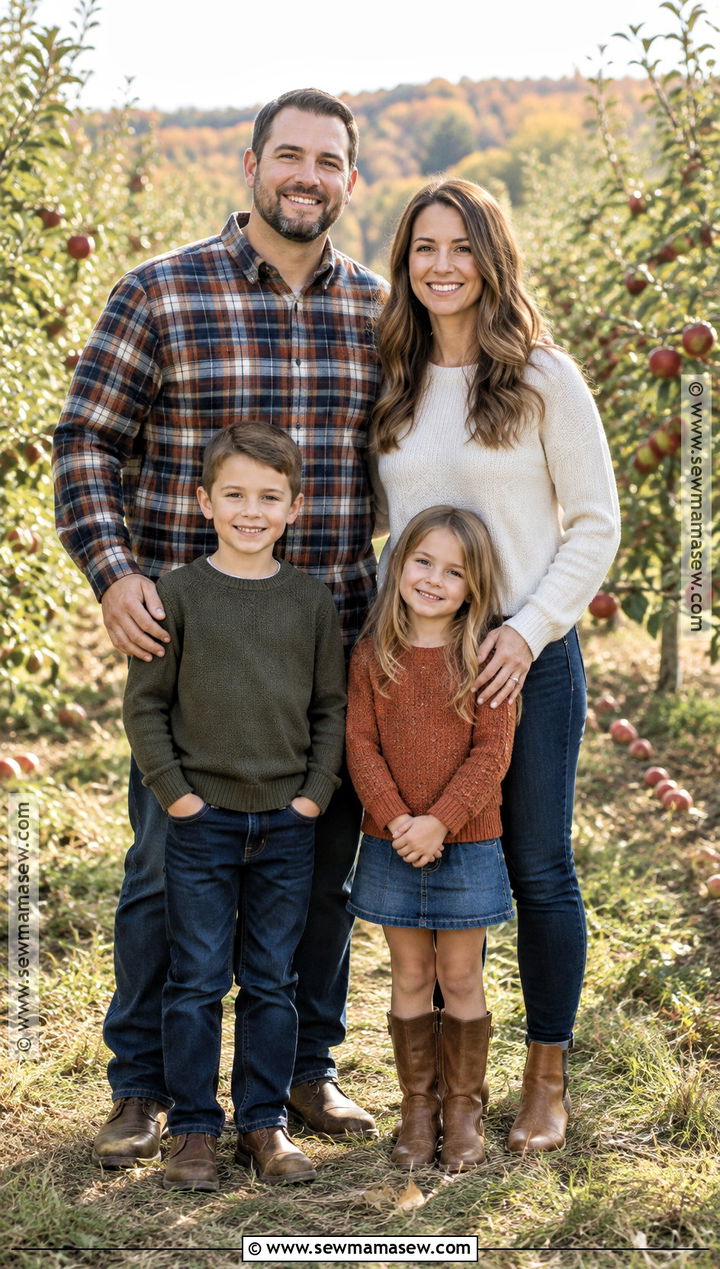 Plaid Shirts And Denim Family Photos - 20 denim fall family photos ideas
