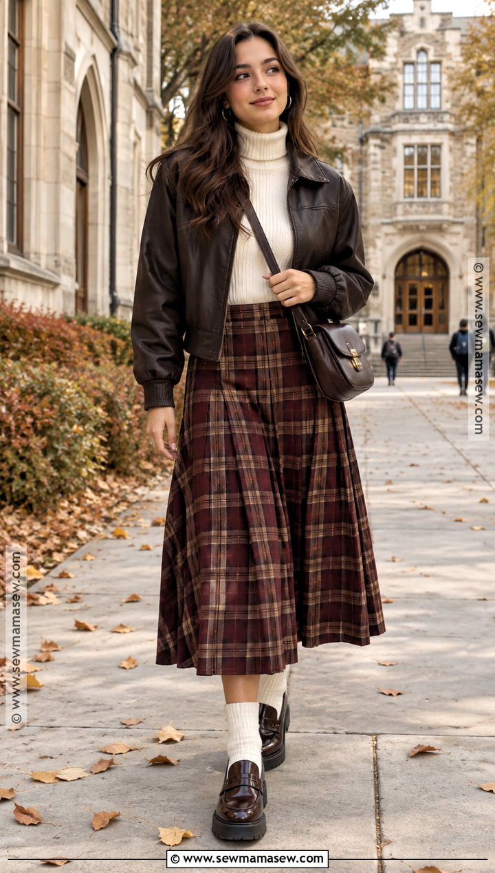 Plaid Skirt And Loafers Outfit - 15 2026 Fashion Trends Autumn
