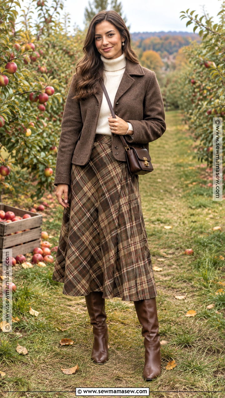 Plaid Skirt And Turtleneck Fall Proposal Outfit - 25 fall proposal outfit ideas
