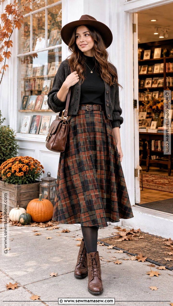 Plaid Skirt Autumn Witch Outfit - 15 autumn witch aesthetic outfit ideas