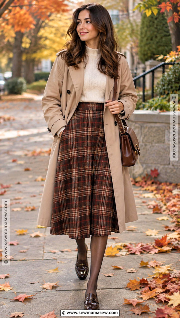 Plaid Skirt Church Outfit - 25 fall church outfits for women