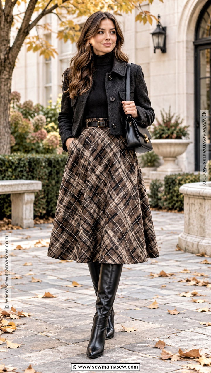 Plaid Skirt Fall Outfit - 25 fall styles