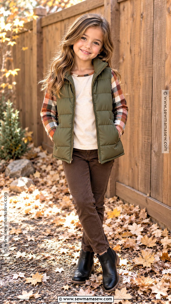 Plaid Sleeve Thanksgiving Shirt With Brown Jeans - 20 kids thanksgiving shirts