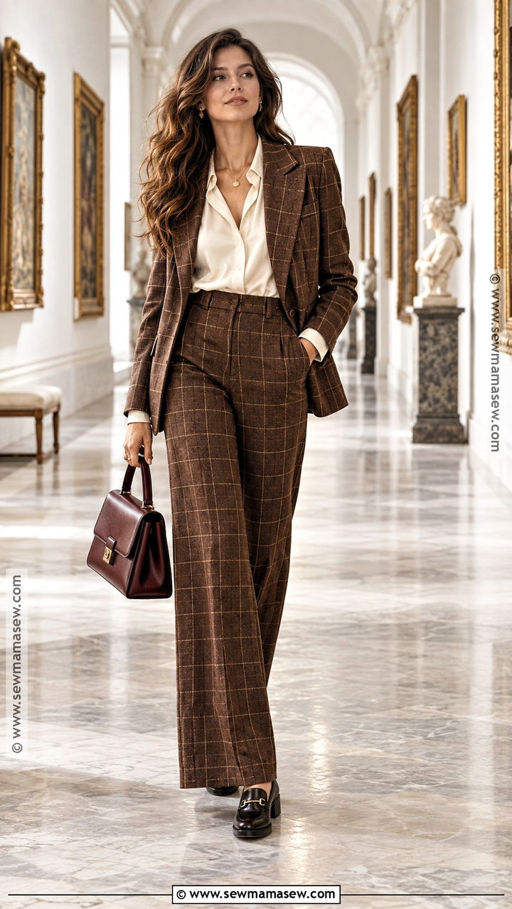Plaid Suit And Loafers Dark Academia Outfit - 20 Autumn Dark Academia Outfits