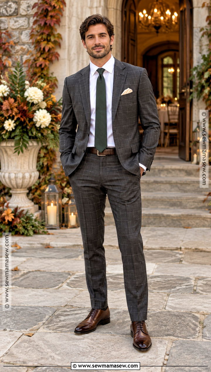 Plaid Suit Fall Wedding Attire - 20 fall wedding mens attire ideas