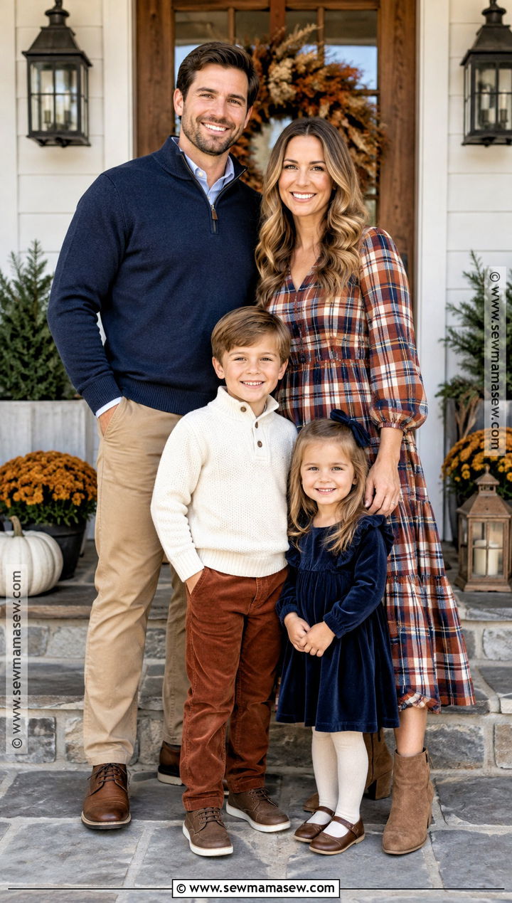Plaid and Neutral Fall Family Photo Outfits - 15 Fall 2026 Family Photo Outfits