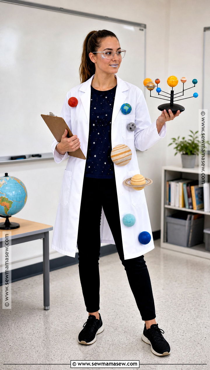 Planet Scientist Solar System Costume With Model - 30 Solar System Costume Ideas