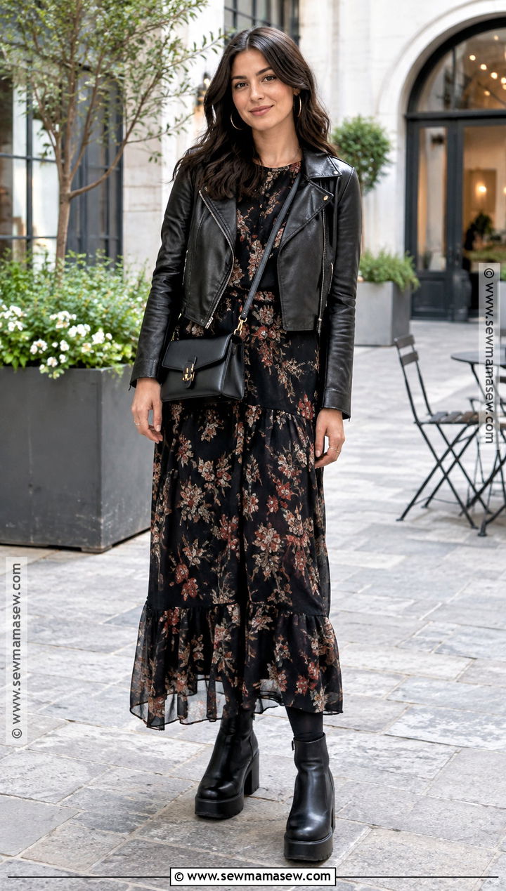 Platform Boots With A Maxi Dress - 30 fall shoes