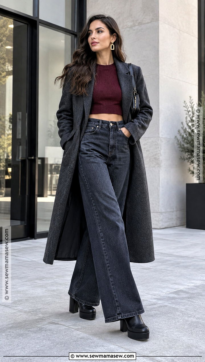 Platform Boots With Wide Leg Jeans And Cropped Sweater - 15 Fall Winter Boots 2026