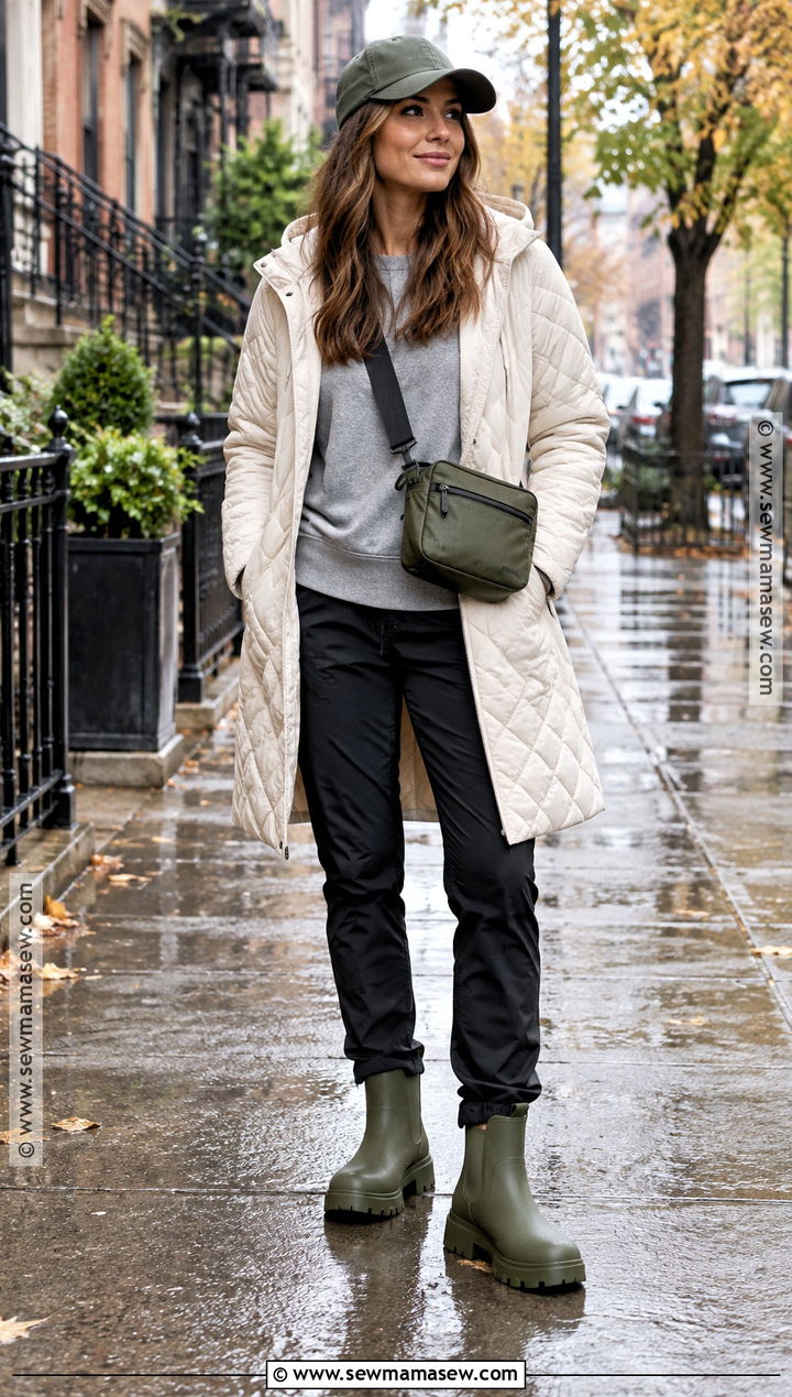 Platform Rain Boots With Quilted Coat - 15 platform fall shoes