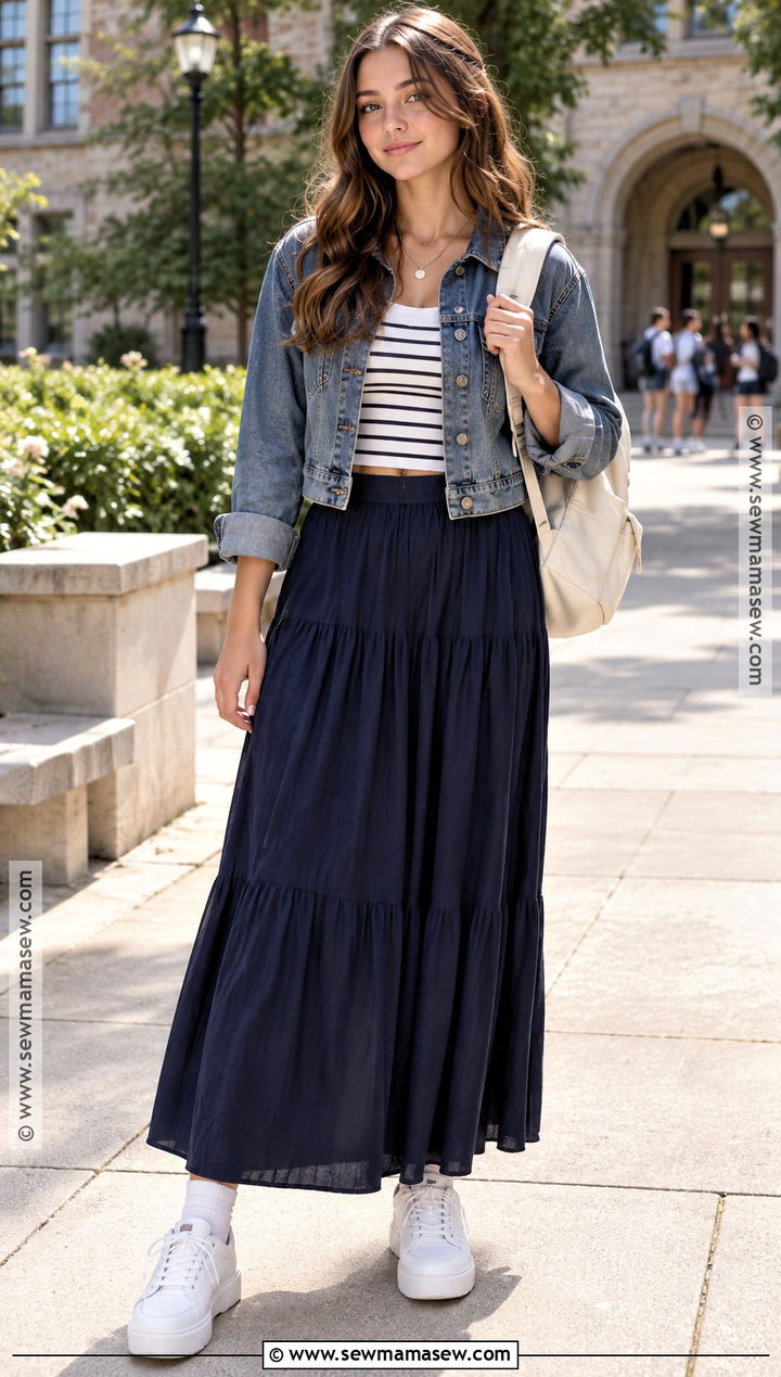 Platform Sneakers With Maxi Skirt - 20 shoes to get for back to school