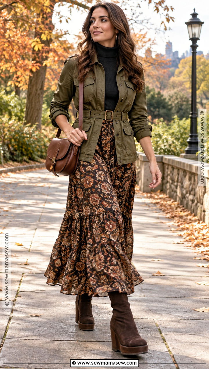 Platform Wedge Boots With Maxi Skirt - 15 platform fall shoes