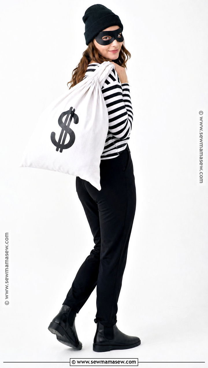 Playful Burglar Costume With Striped Shirt - 30 costume ideas last minute