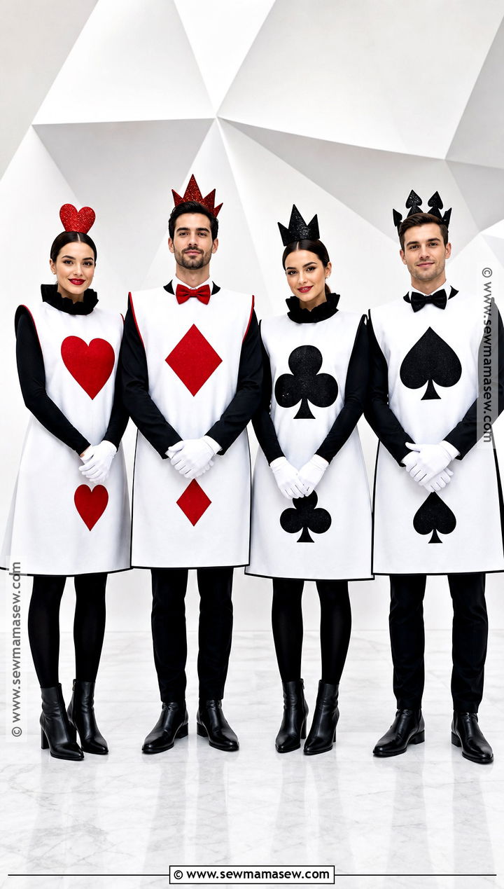Playing Card Suits Costume - 45 4 people halloween costumes