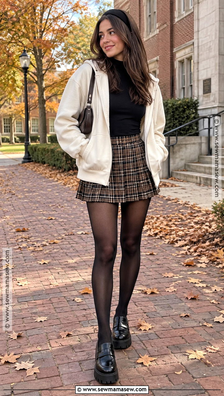 Pleated Mini Skirt Y2K Autumn Outfit - 25 y2k autumn outfits