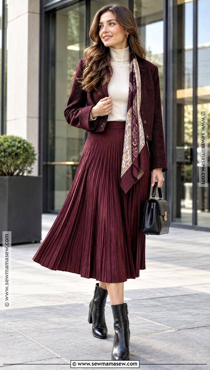 Pleated Skirt Autumn Outfit - 25 skirt autumn outfit ideas