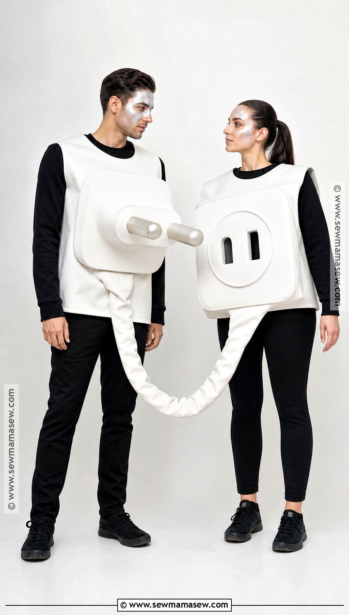 Plug And Socket Couple Costume - 50 couple costumes for halloween