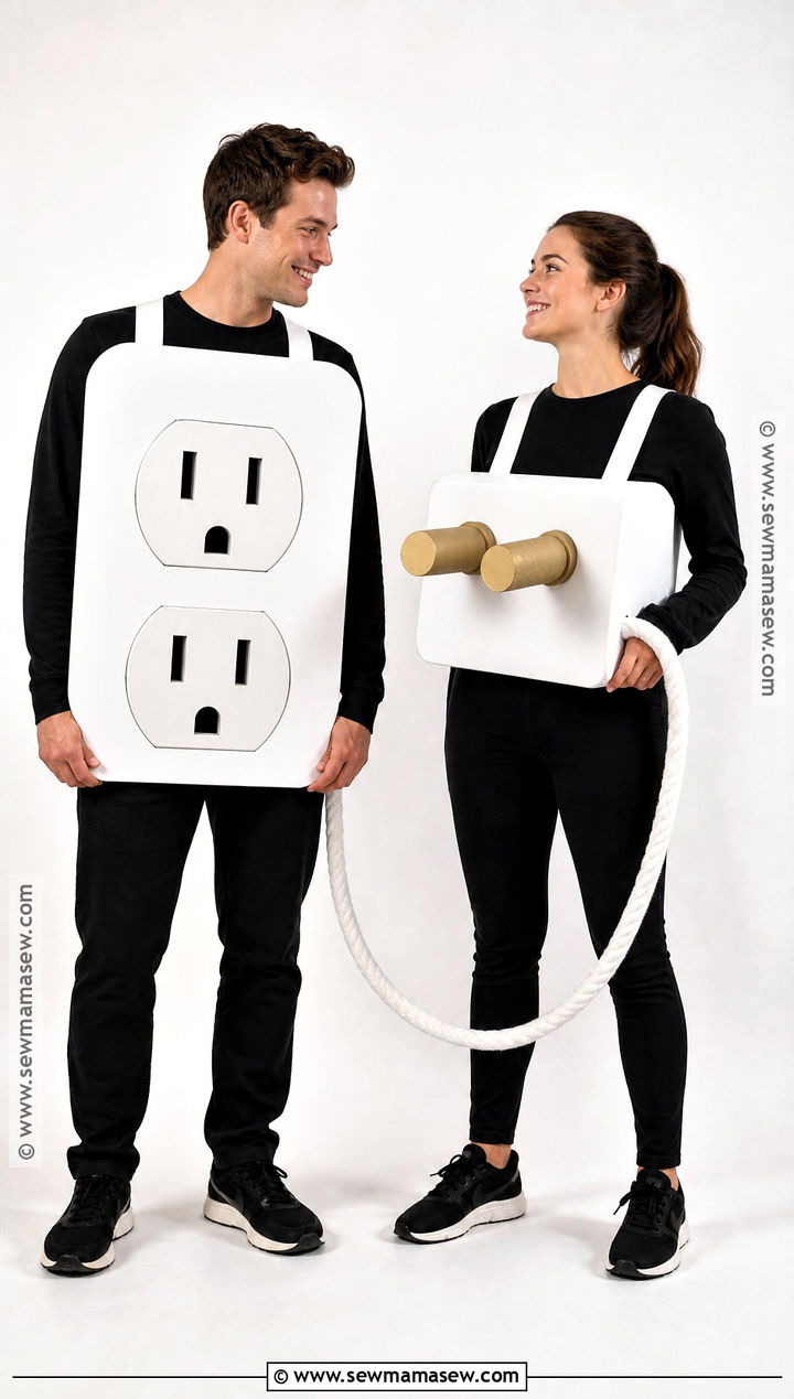 Plug And Socket Couple Costume - 35 easy halloween costumes for couples