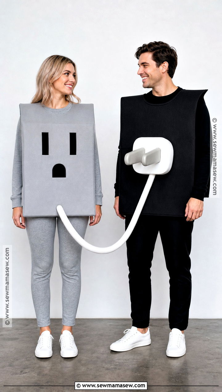Plug And Socket Couple Costume - 35 funny halloween costume ideas