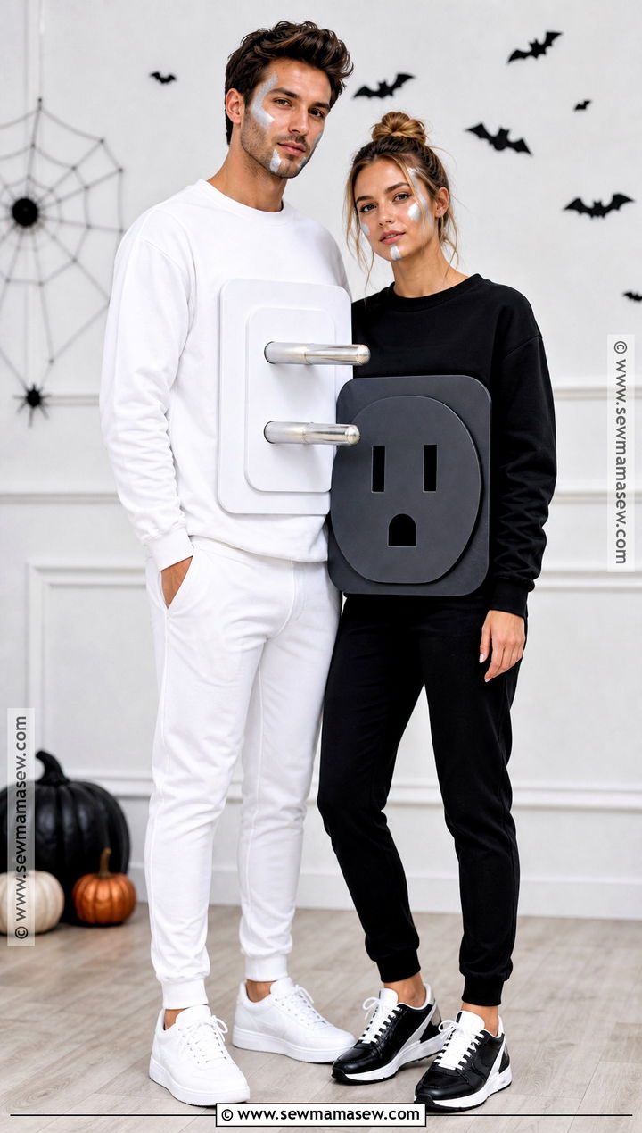 Plug And Socket Couple Costume - 35 funny halloween costumes for couples