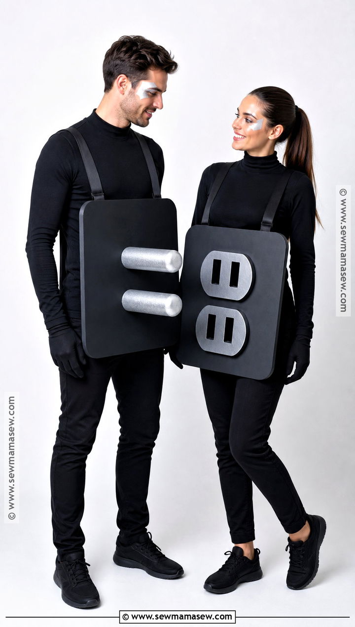 Plug And Socket Couple Costume - 30 Matching Couple Outfits Halloween